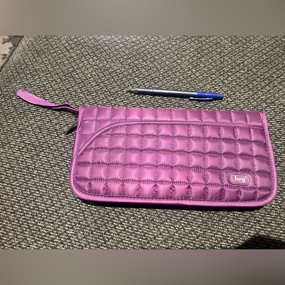 Lug Quilted Tango Travel Wallet (Purple Satin)